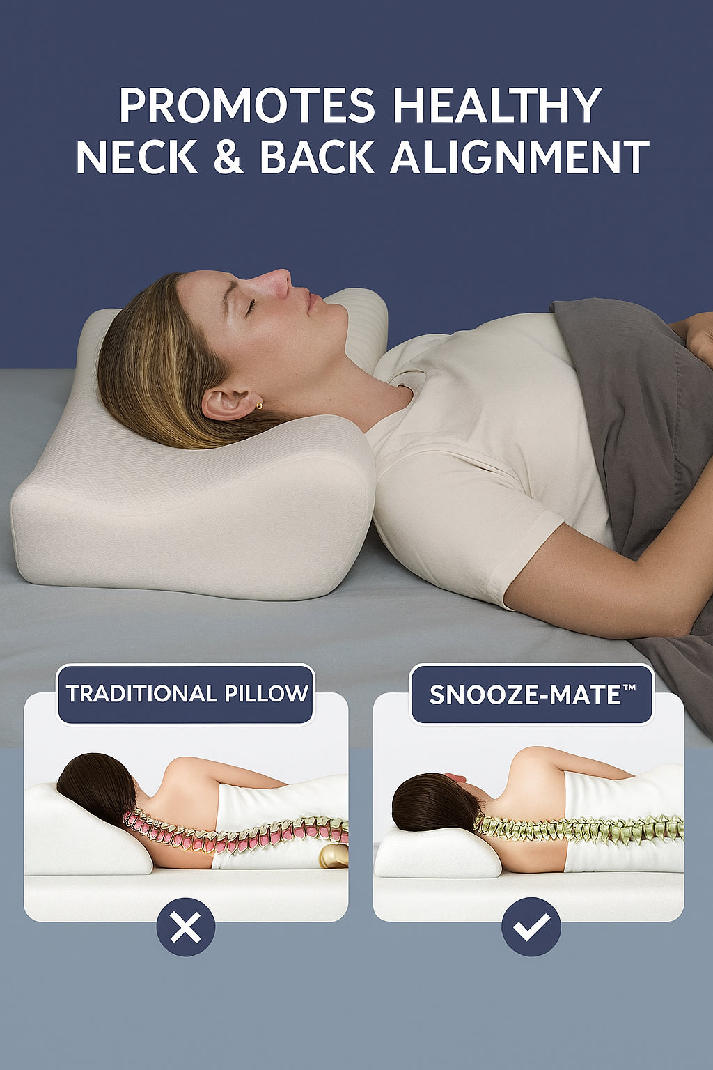 SnoozeMate™ DreamAlign Pillow
